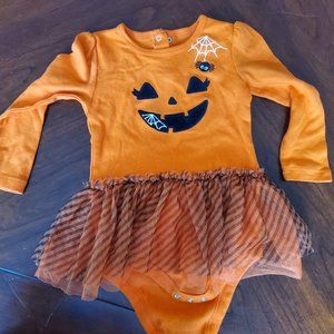 24m EUC Skirted Jack-o-Lantern Onesie